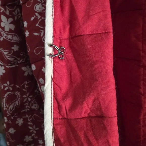 Free People Red and White Bomber Jacket - Picture 8 of 10